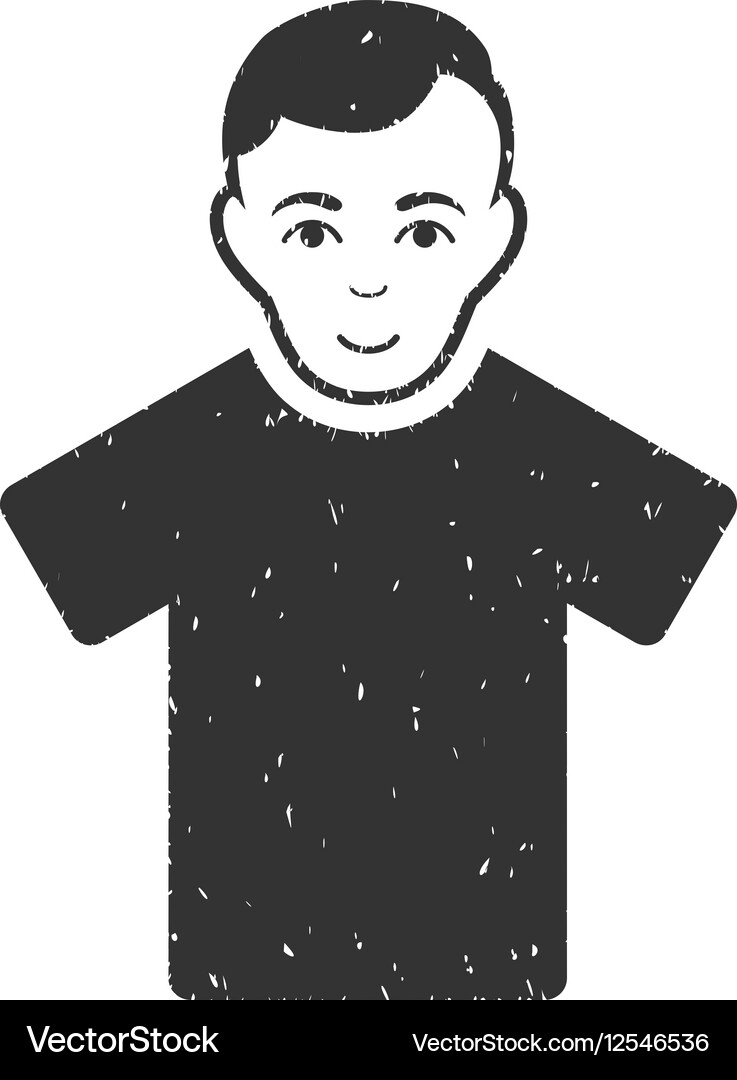 Guy grainy texture icon Royalty Free Vector Image