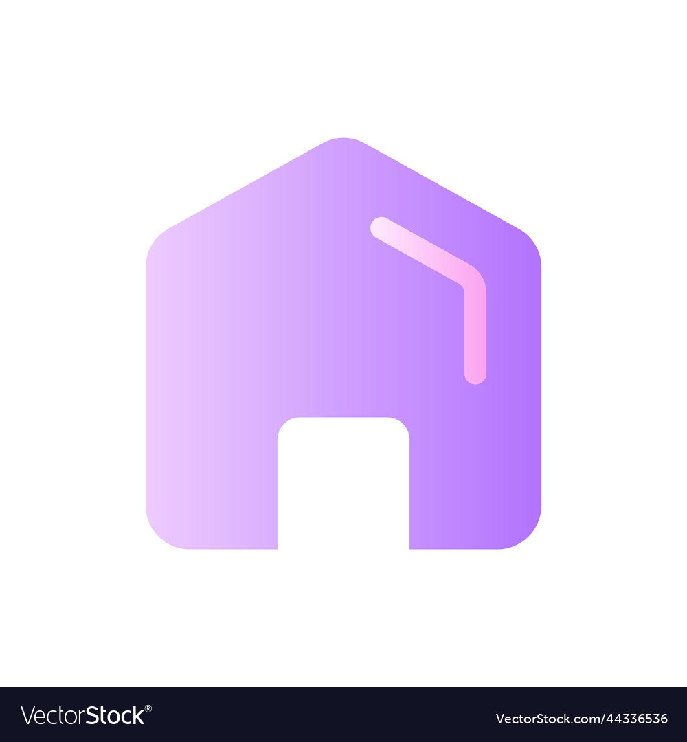 Home flat gradient two-color ui icon vector image Home flat gradient two-color ui icon