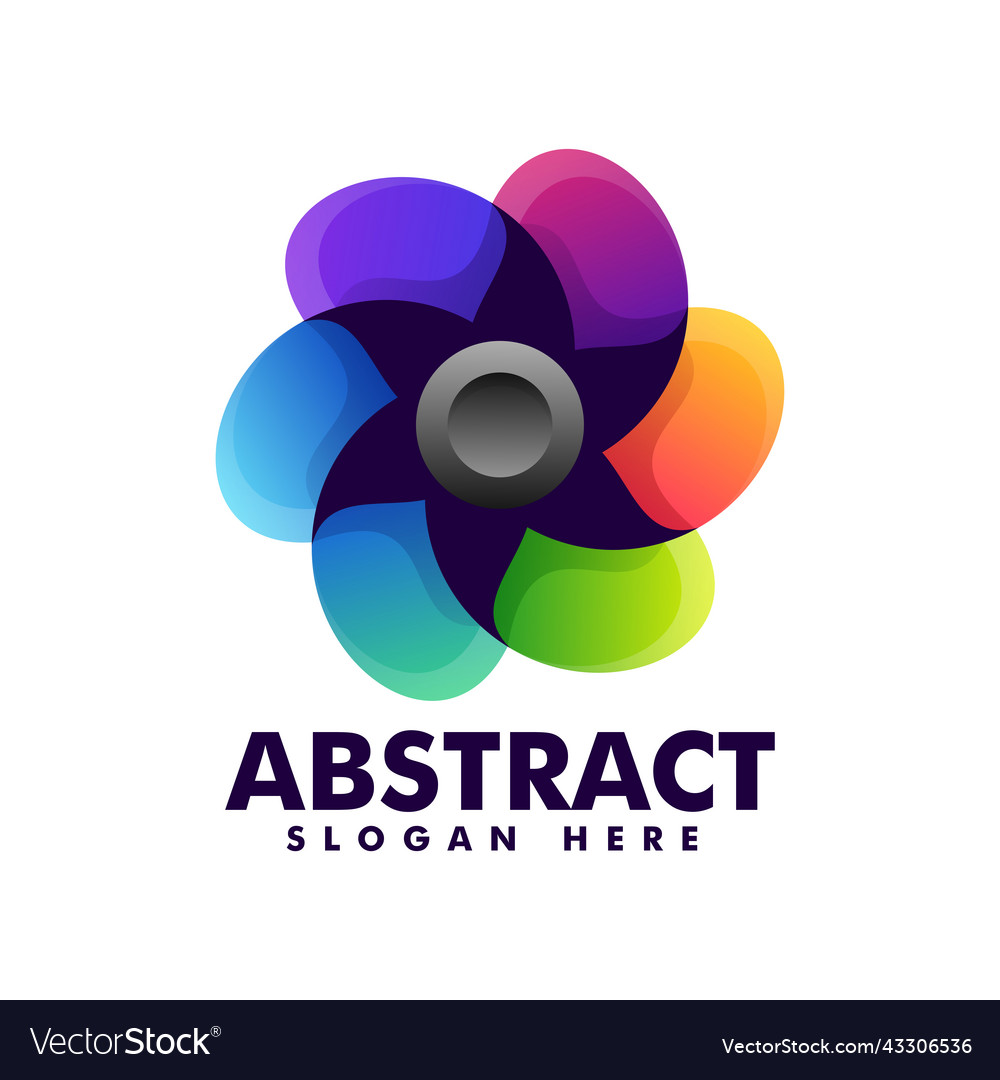 Logo abstract gradient colorful style