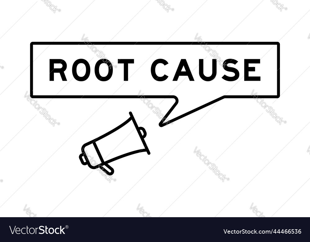 Megaphone icon with speech bubble in word root Vector Image