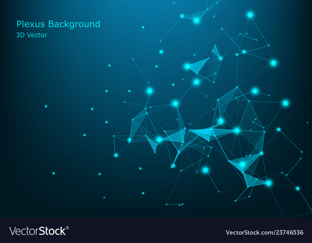 Multiple glowing connections in space computer vector image Multiple glowing connections in space computer