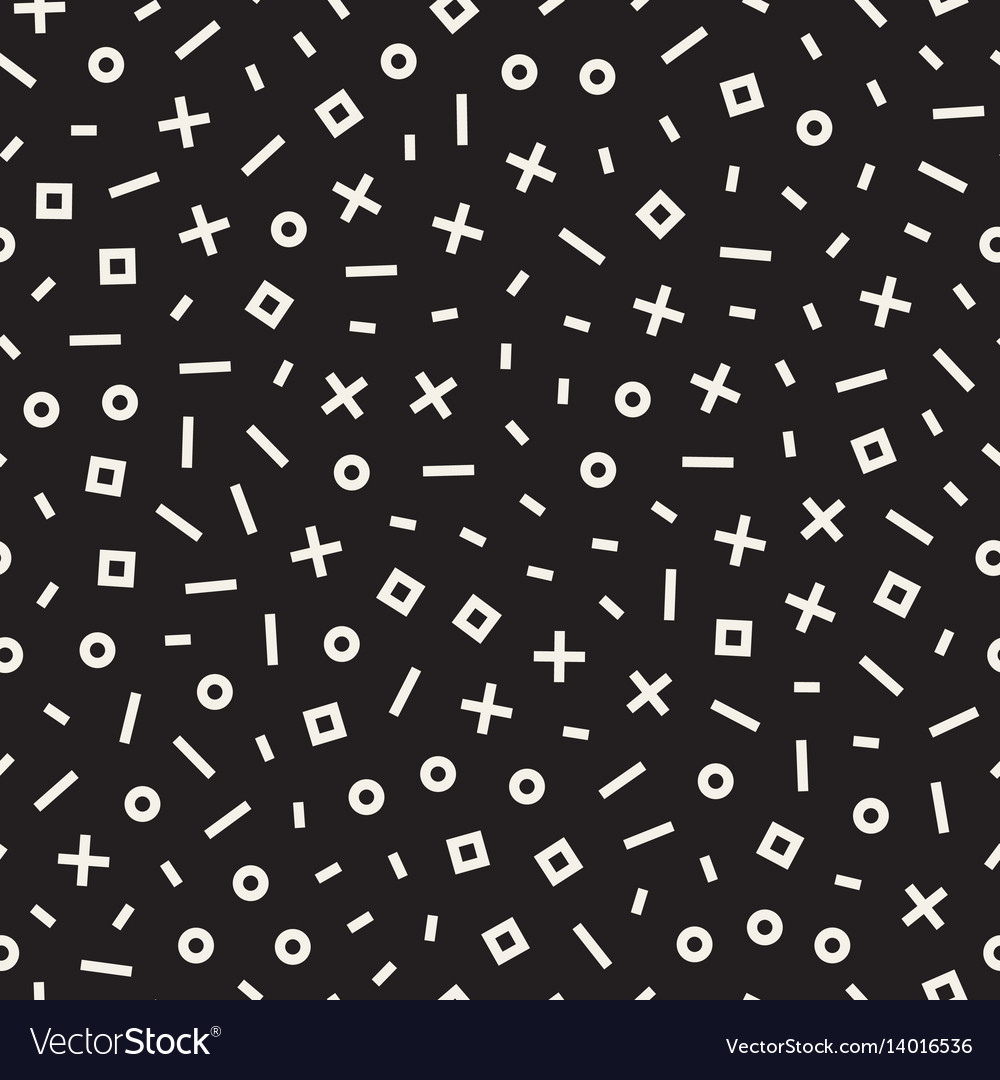 Retro geometric line shapes seamless patterns