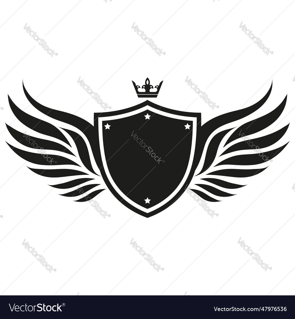 Royal Shield with Wings Logo