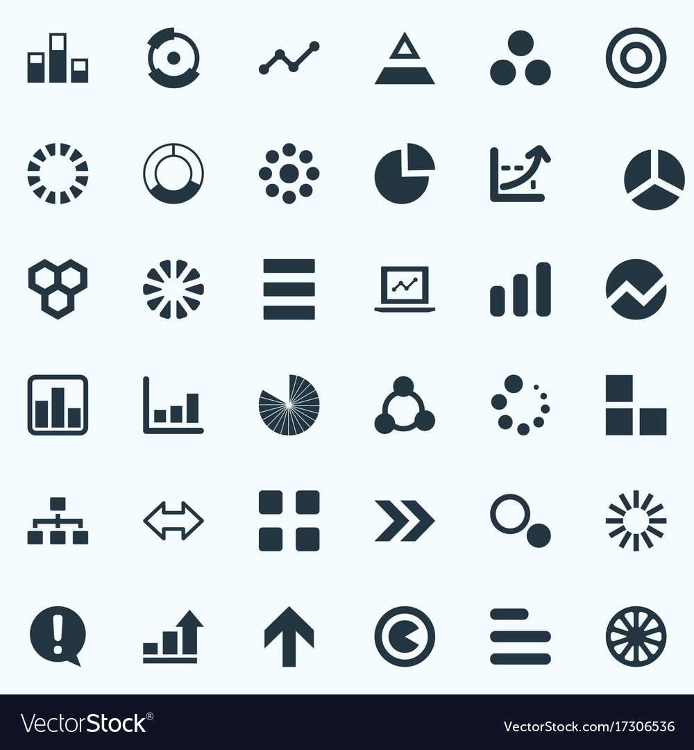 Set of simple diagram icons