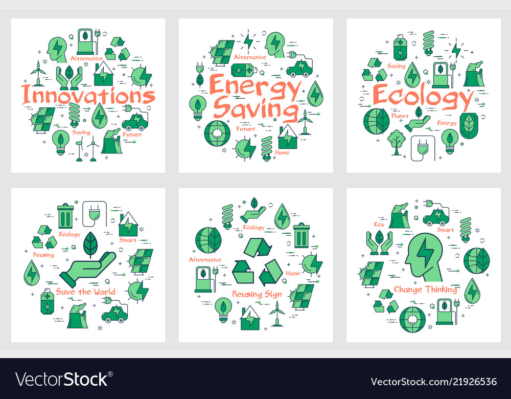 Six banners - innovations energy saving ecology