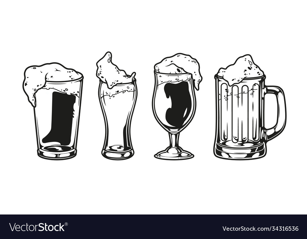 Vintage brewing monochrome composition Royalty Free Vector