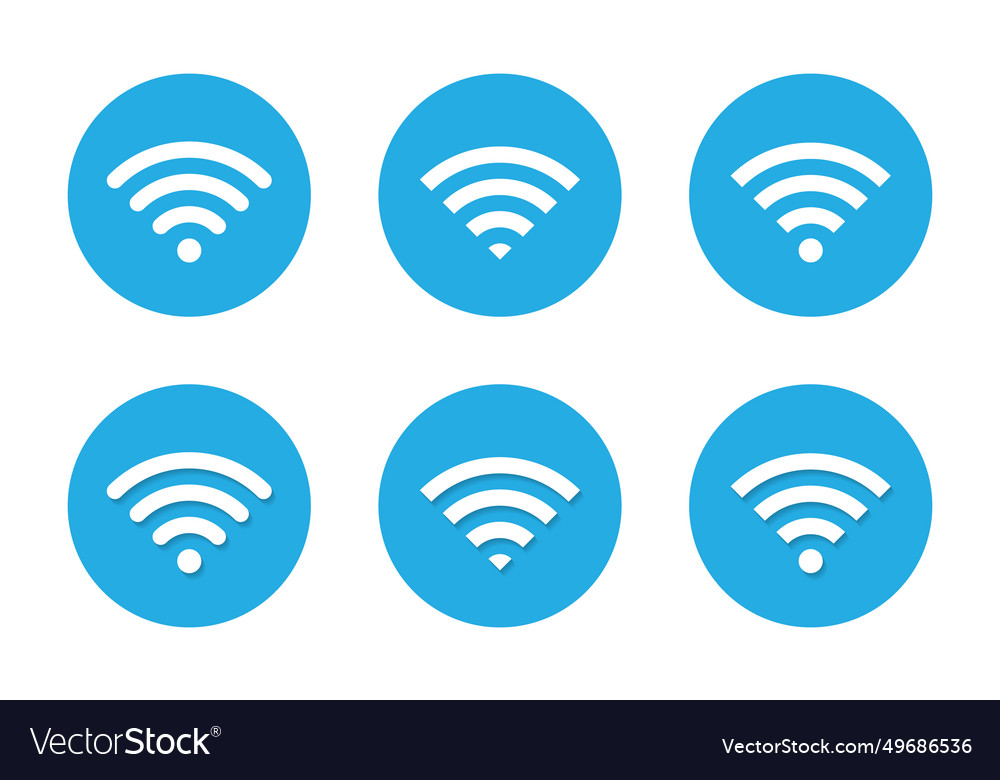 Wifi network icon with shadow vector image Wifi network icon with shadow