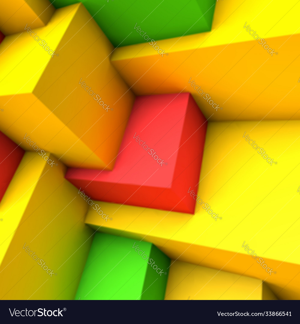 Abstract background with colorful cubes vector image Abstract background with colorful cubes