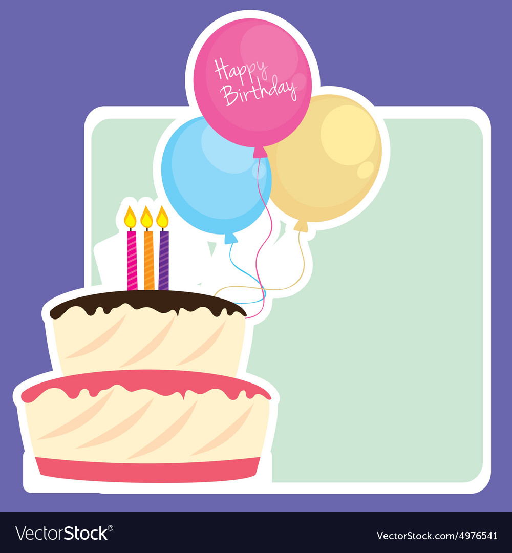 Abstract happy birthday background with some Vector Image