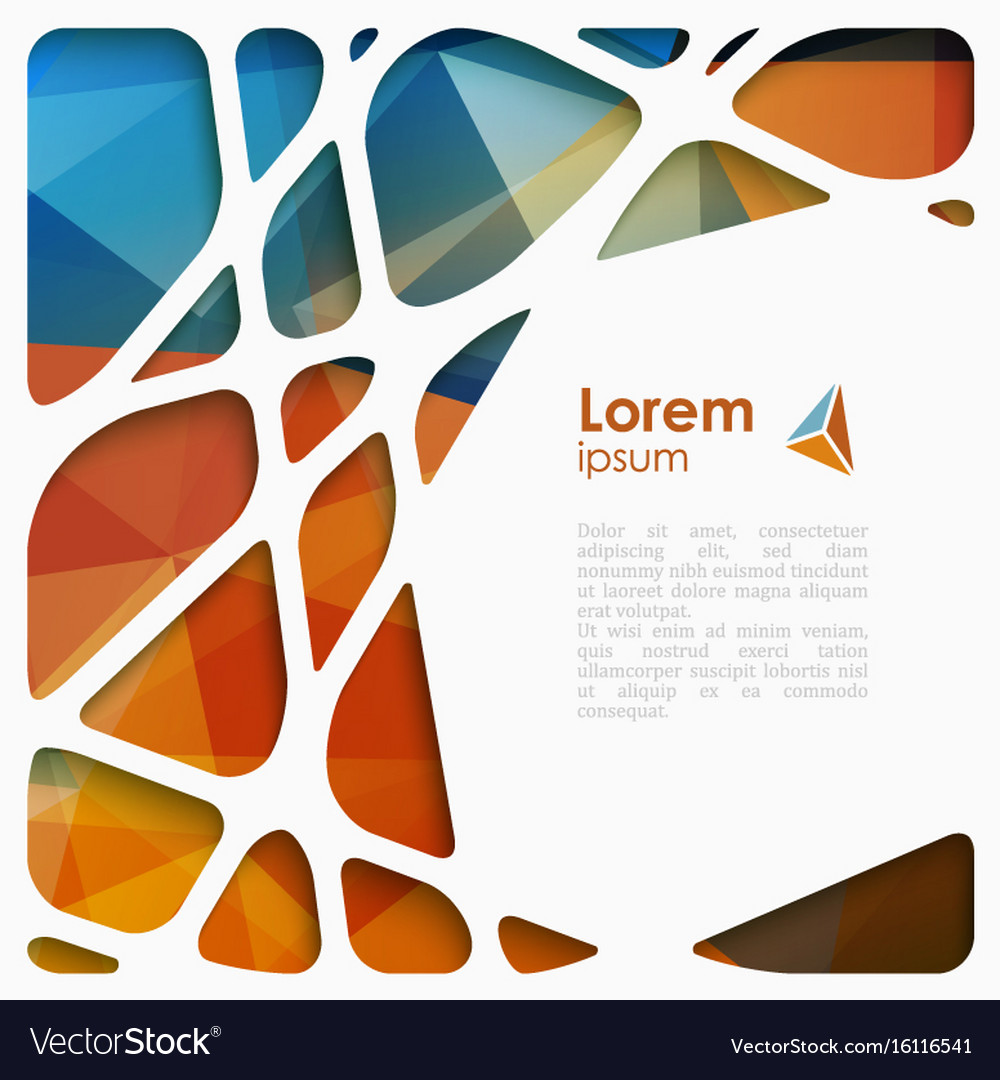 Abstract network frame with triangular background