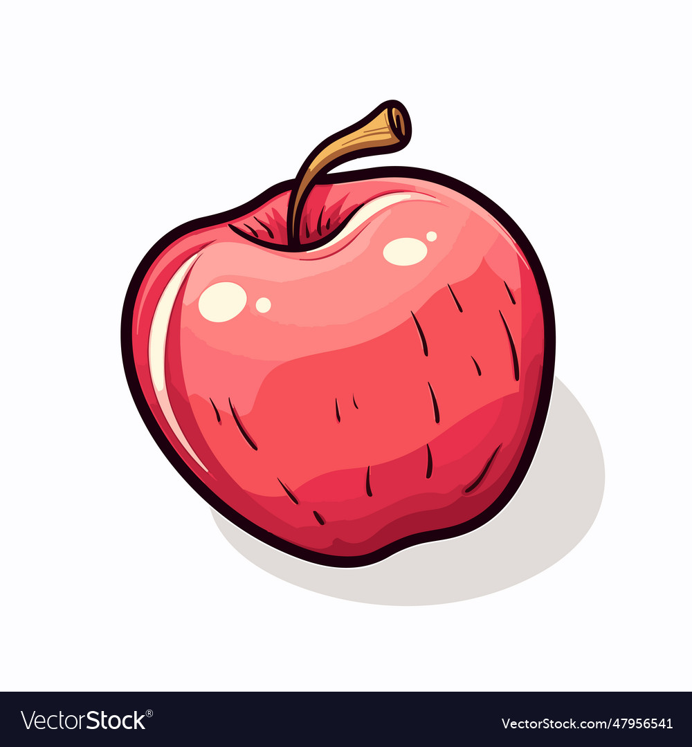 Apple hand-drawn comic doodle style cartoon