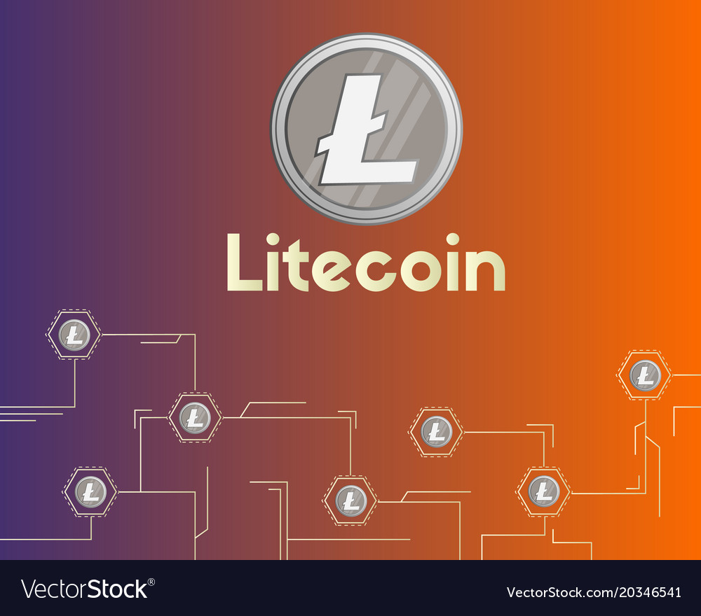 Blockchain litecoin circuit technology background