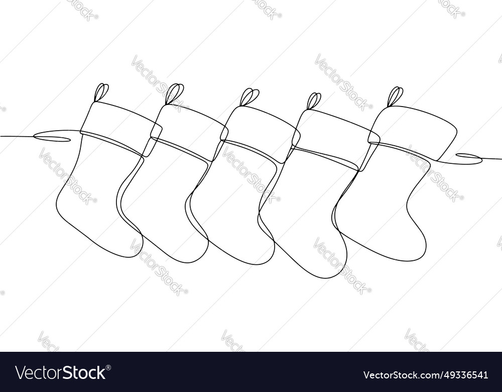 Christmas socks one line