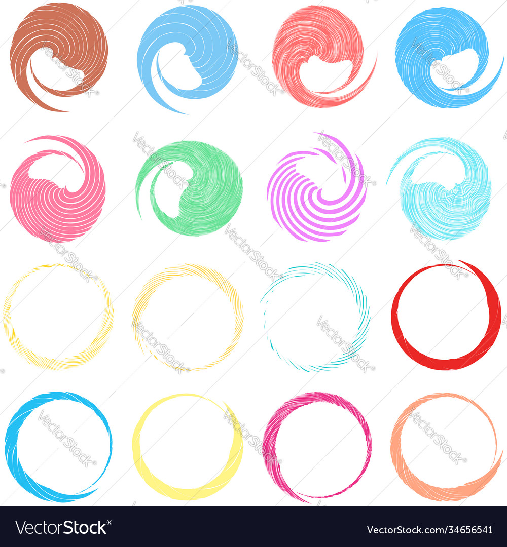 Circular spiral swirl twirl design element Vector Image Circular spiral swirl twirl design element