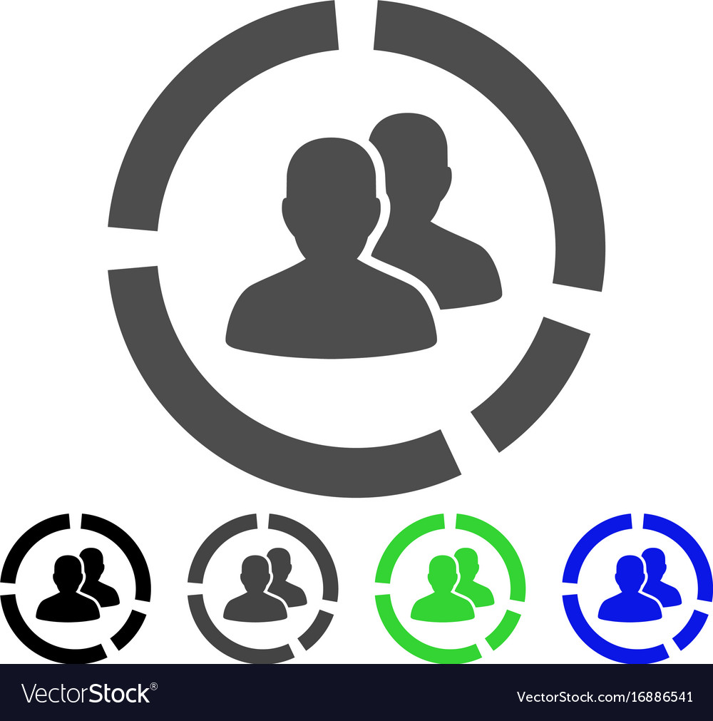 Demography diagram flat icon