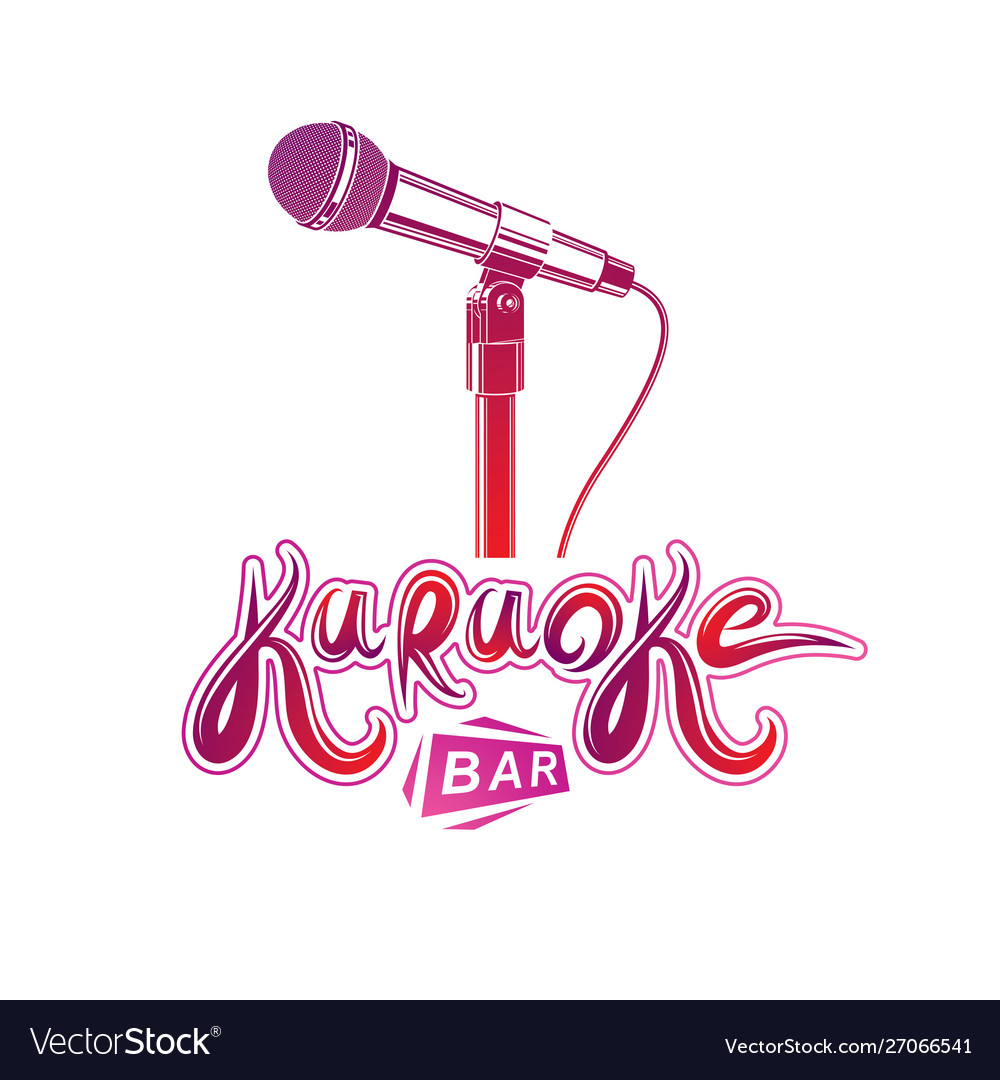 Karaoke bar writing stage microphone equipment