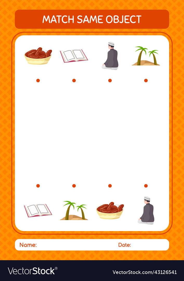 Match with same object game ramadan icon