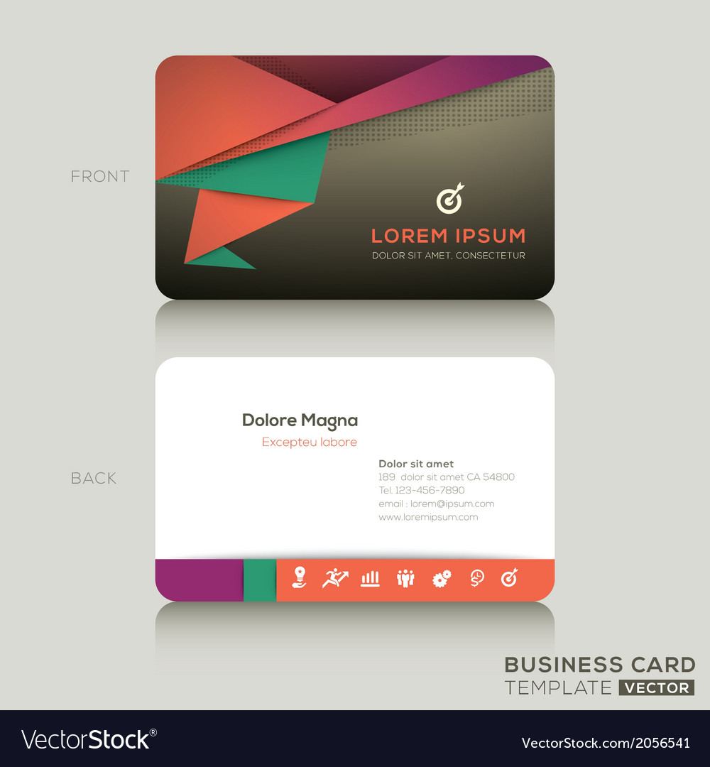 Modern business cards design template Royalty Free Vector For Modern Business Card Design Templates