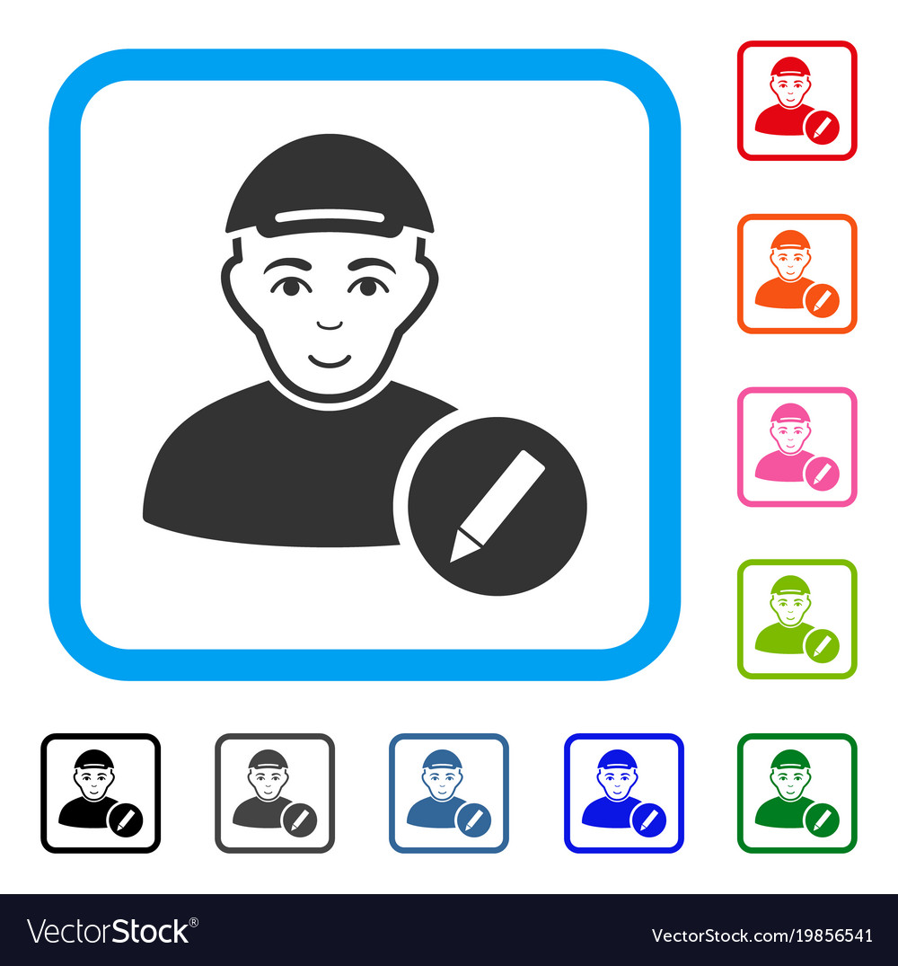 Modify user framed gladness icon