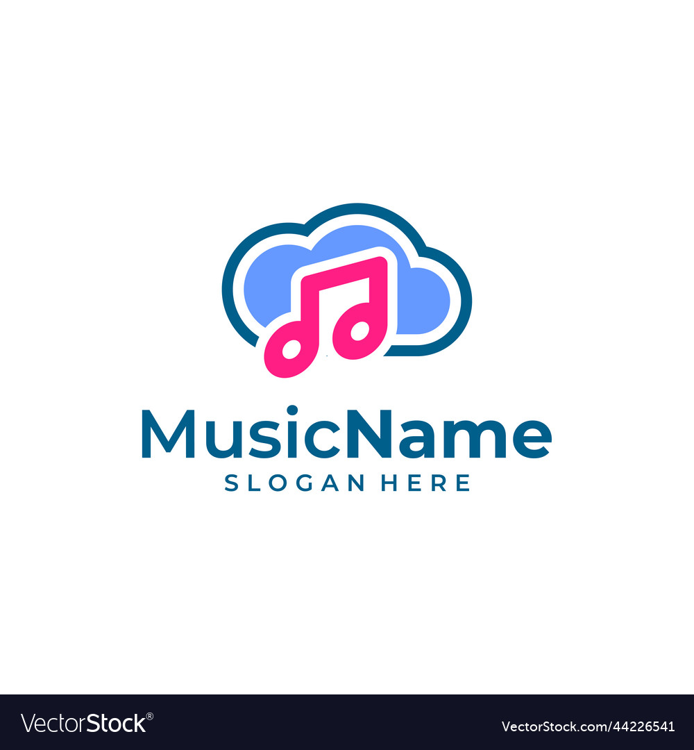 Music cloud logo icon logo Royalty Free Vector Image