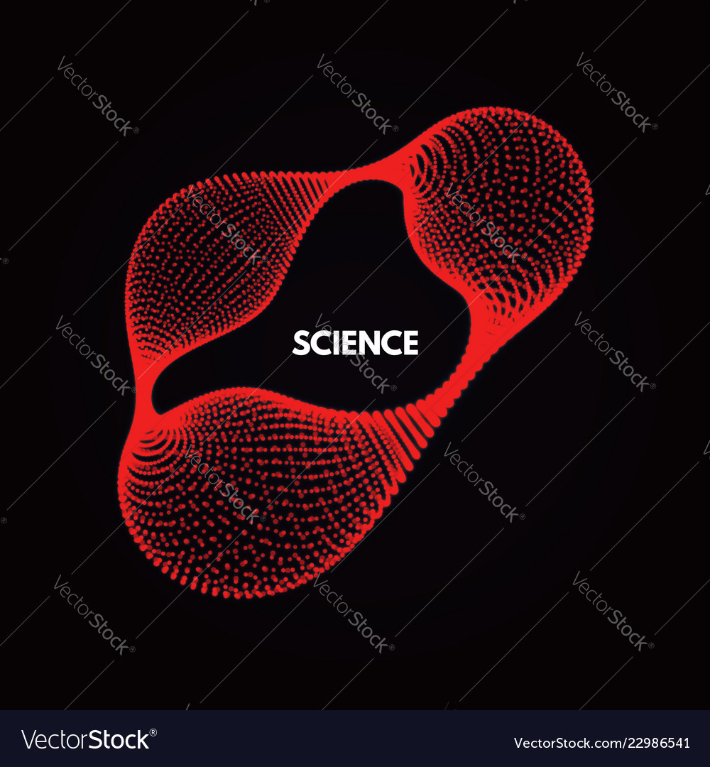 Object with dots molecular grid design connection