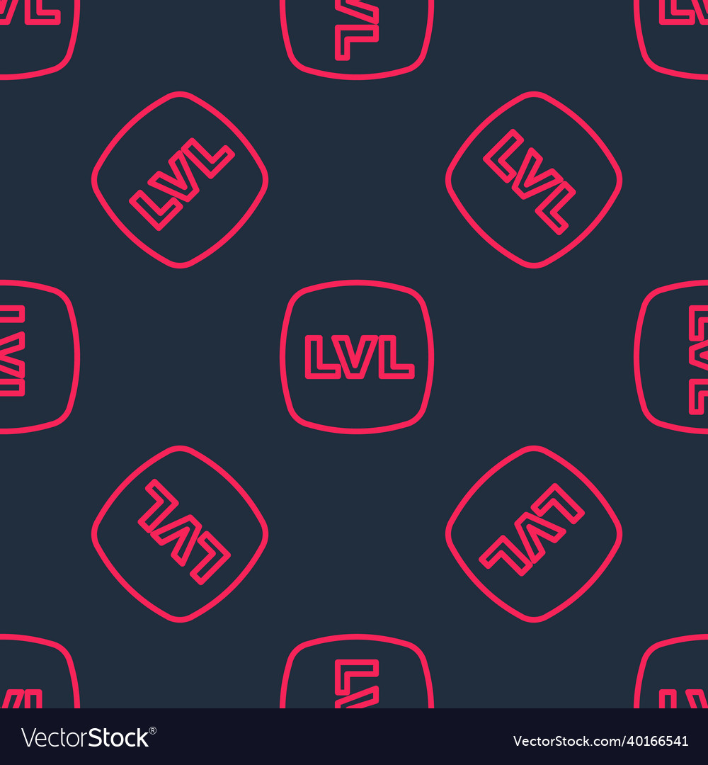 Red line level game icon isolated seamless pattern Vector Image Red line level game icon isolated seamless pattern