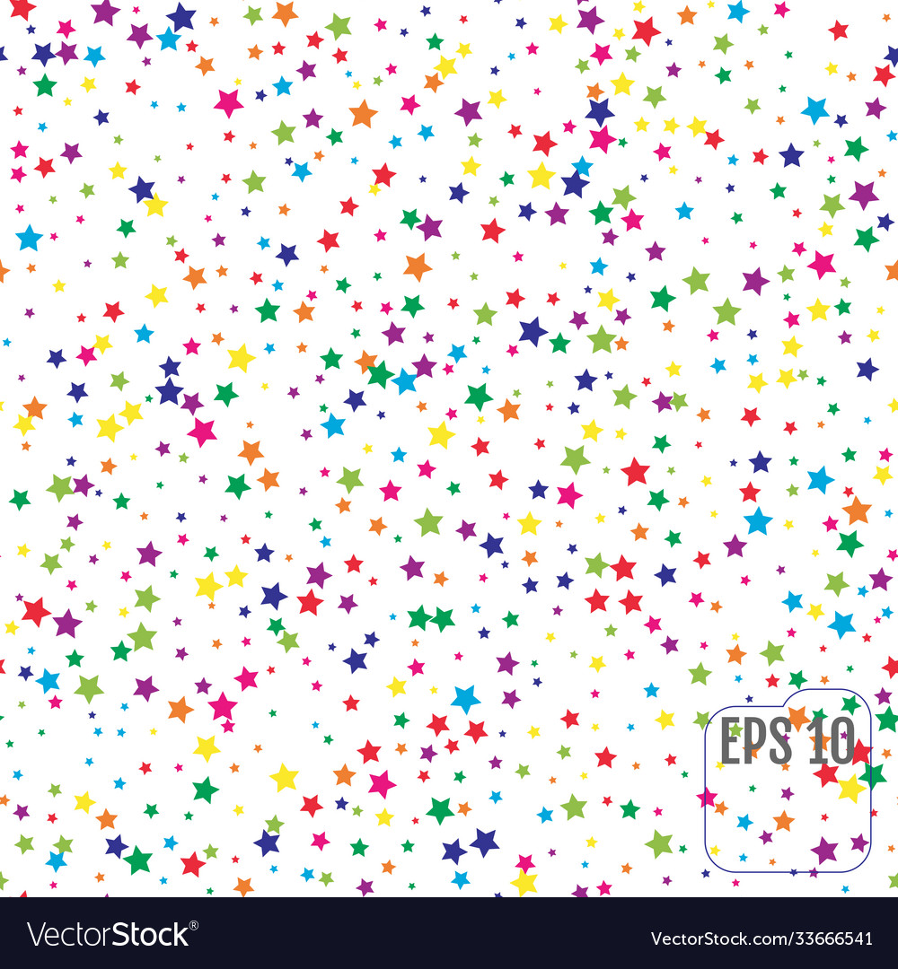 Seamless pattern with colorful stars Royalty Free Vector