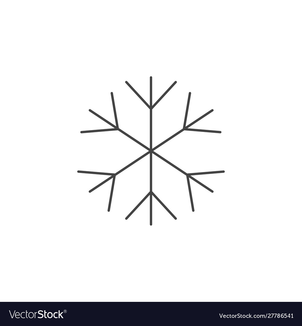 Snowflake linear style sign for mobile concept vector image Snowflake linear style sign for mobile concept