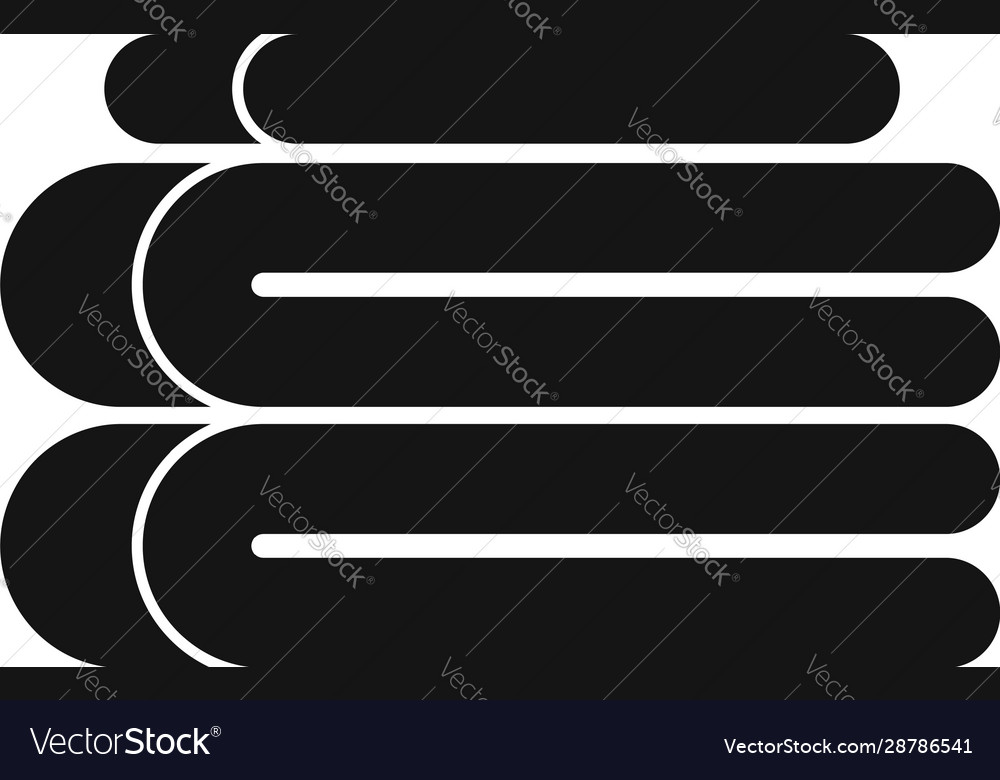 Stack soft blanket icon simple style Royalty Free Vector