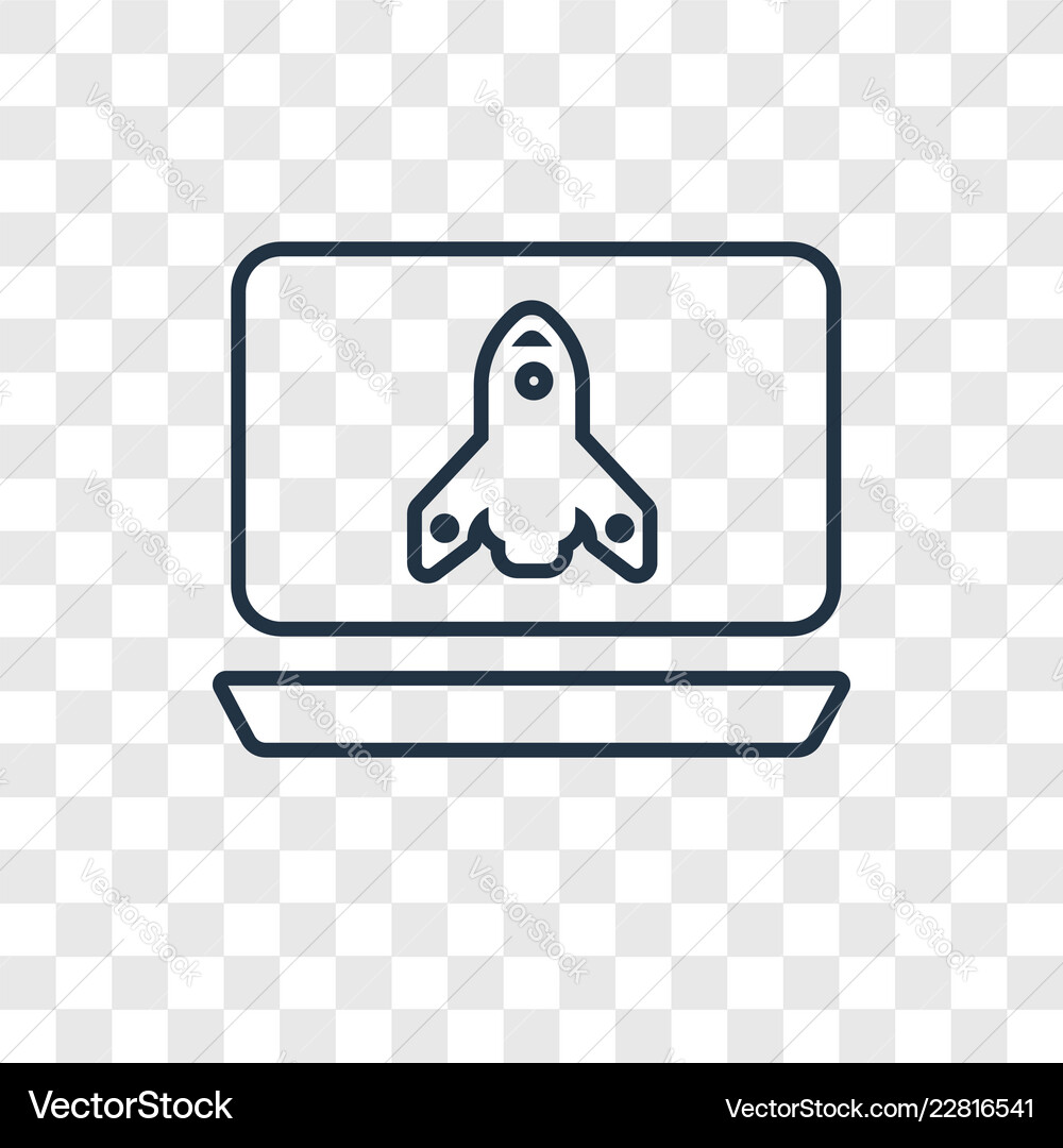 Startup concept linear icon isolated Royalty Free Vector
