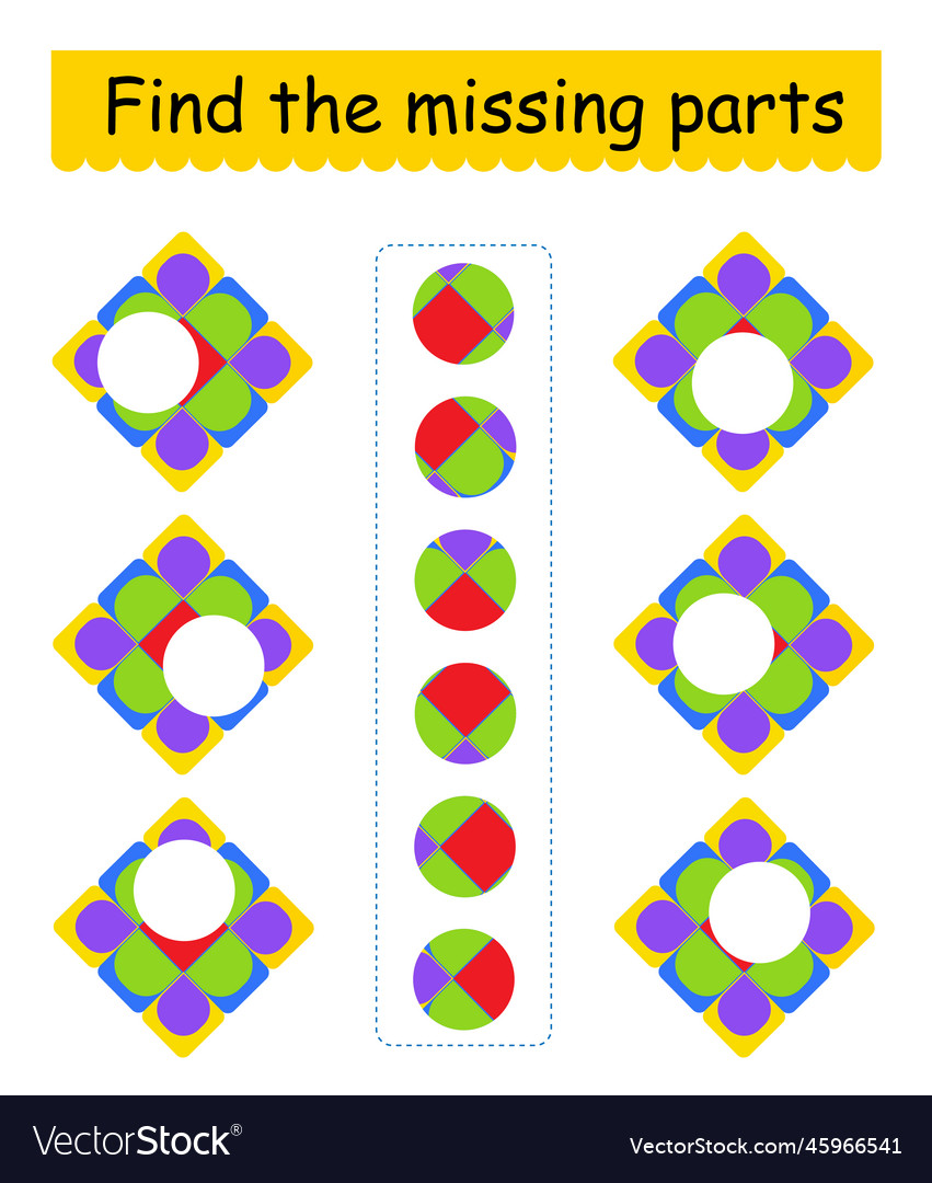 Task for the development of logic children vector image Task for the development of logic children