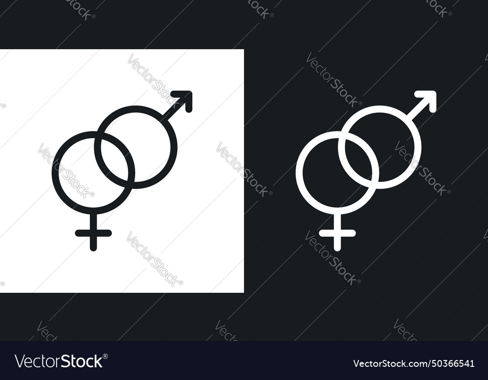 Unisex icon set gender neutral male female Vector Image