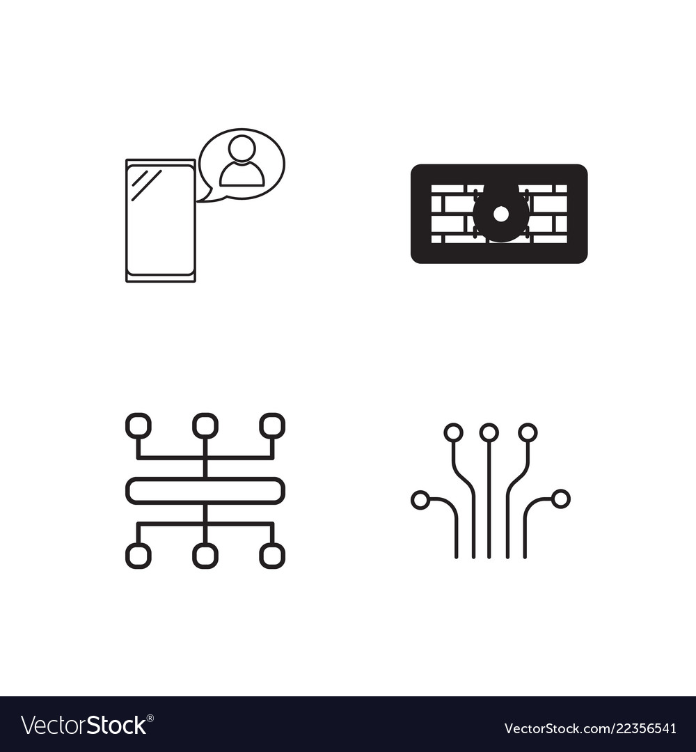 Web simple outlined icons set vector image Web simple outlined icons set