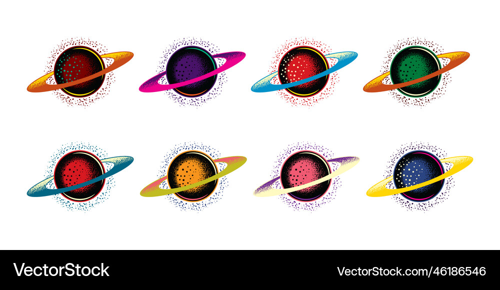 A planet in space Royalty Free Vector Image - VectorStock