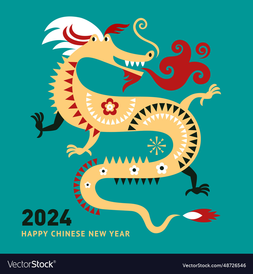 Chinese new year 2025 of the dragon Royalty Free Vector