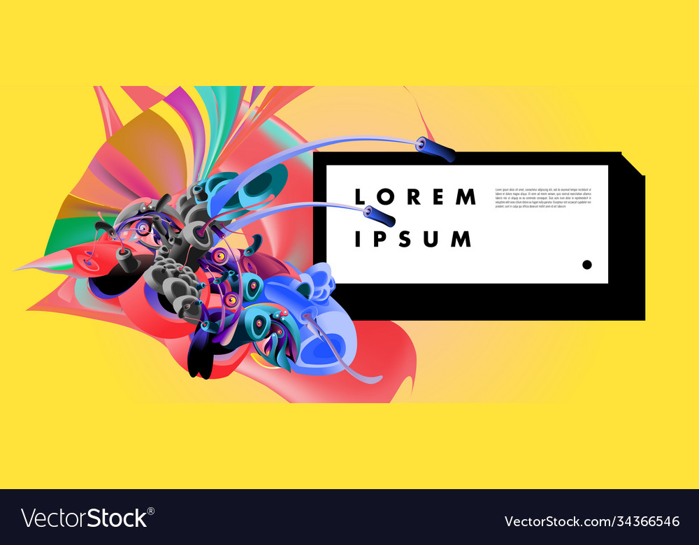 Colorful abstract banner template with dummy text Vector Image