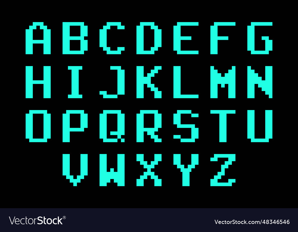 Flat design display font template isolated vector image Flat design display font template isolated