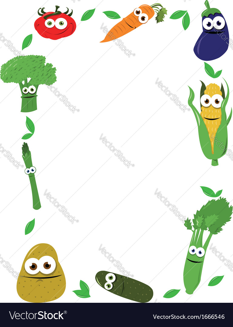 Funny vegetables frame