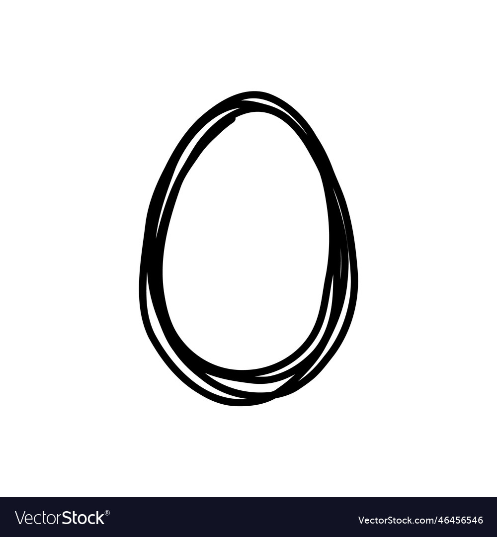 Hand drawn grunge eggs easter egg sketch Vector Image