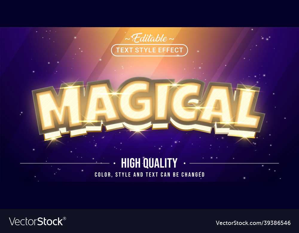 Magical Text Effect - Editable Style