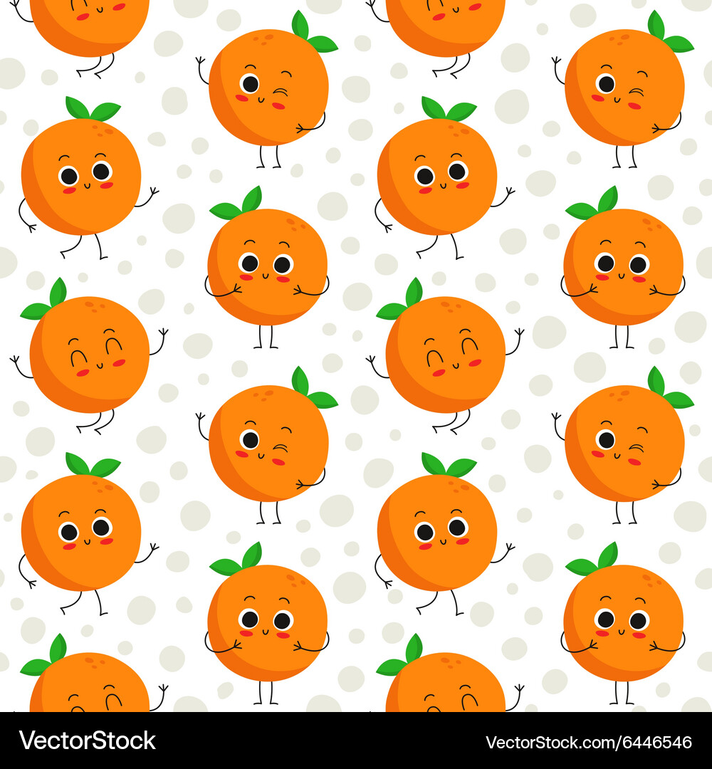 Oranges seamless pattern Royalty Free Vector Image