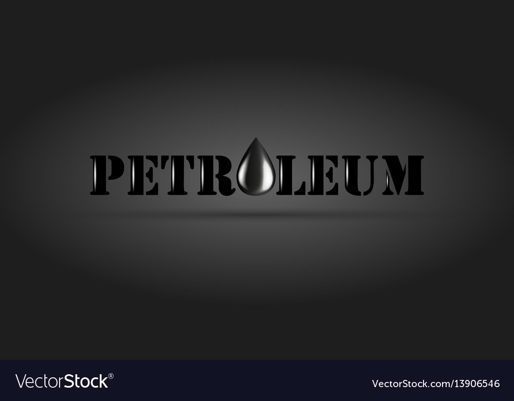 Petroleum industry horizontal banner with oil drop vector image Petroleum industry horizontal banner with oil drop