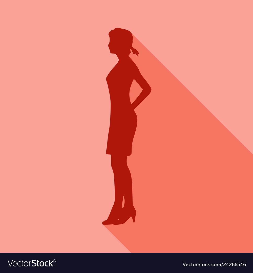 Posing lady silhouette