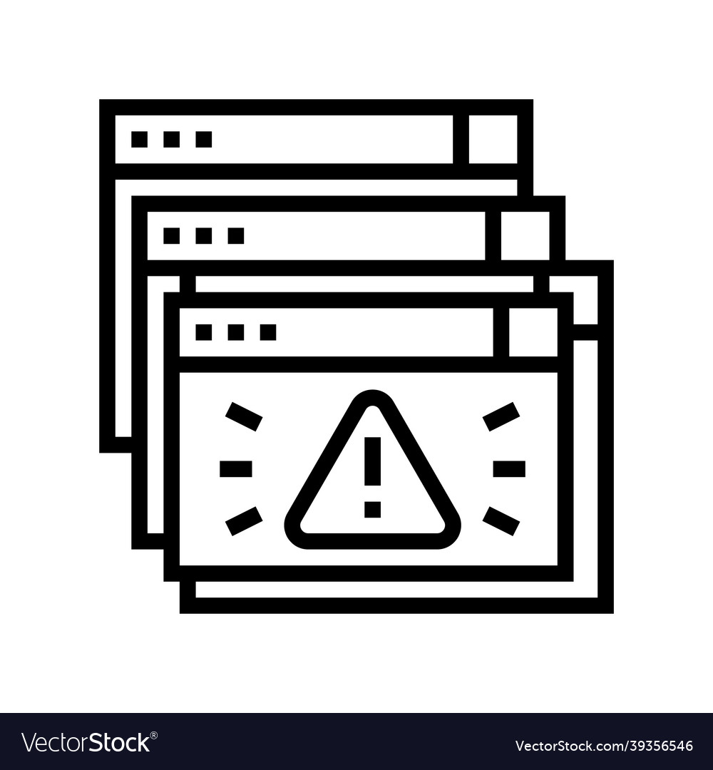 Program security technology line icon