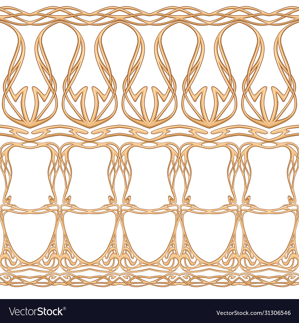 Seamless pattern background in art nouveau style
