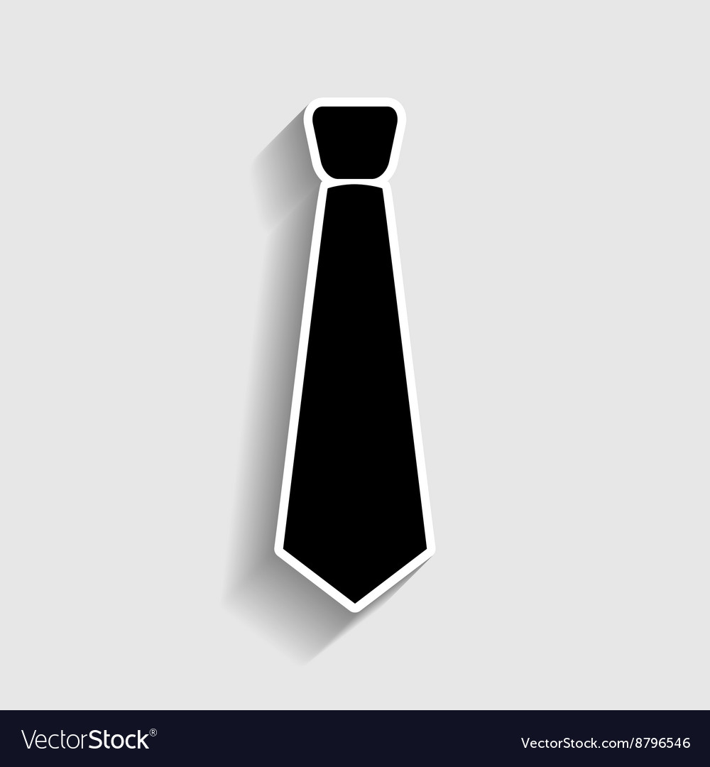 Tie sign sticker style icon