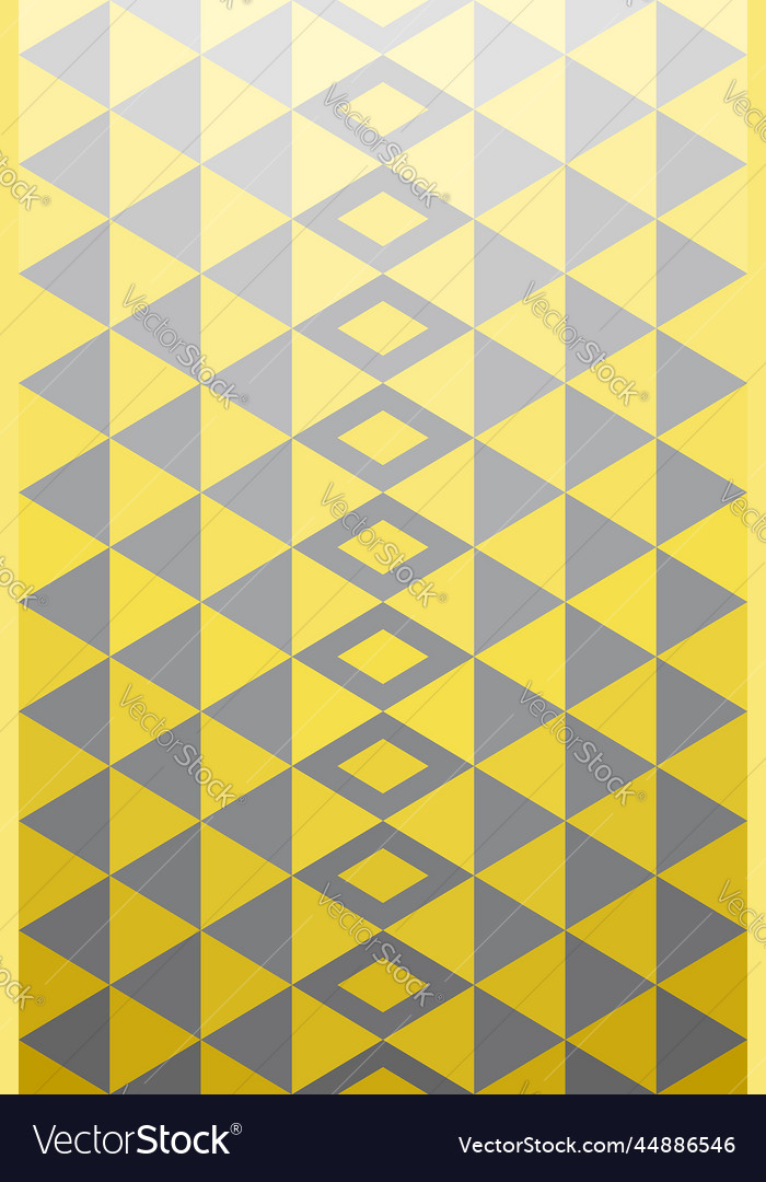 Triangle shape pattern yellow gray gradient vector image Triangle shape pattern yellow gray gradient