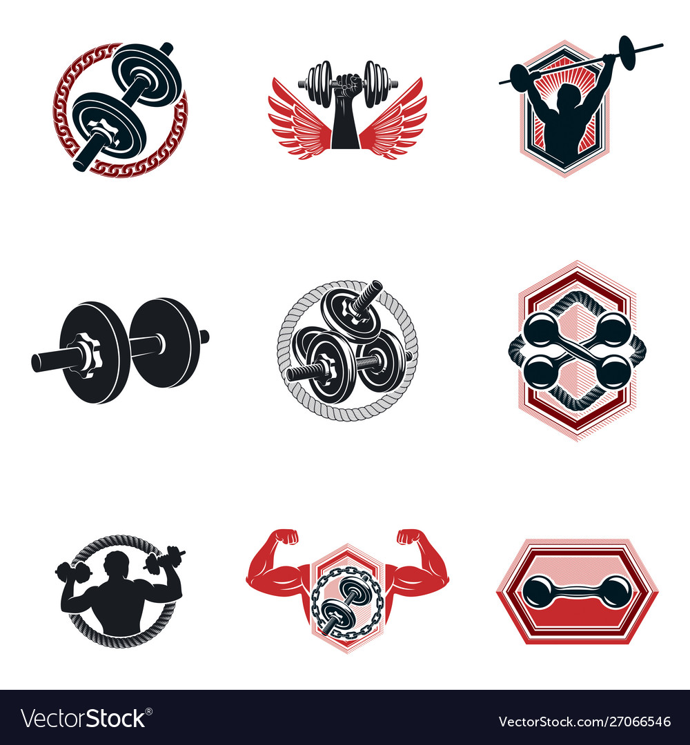 Weightlifting theme collection made using