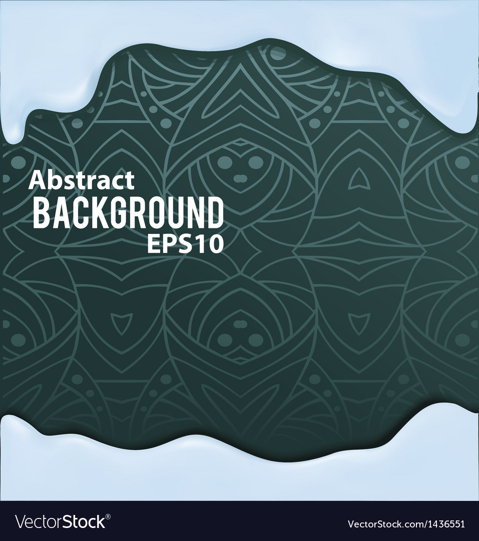Abstract background with pattern and liquid frame