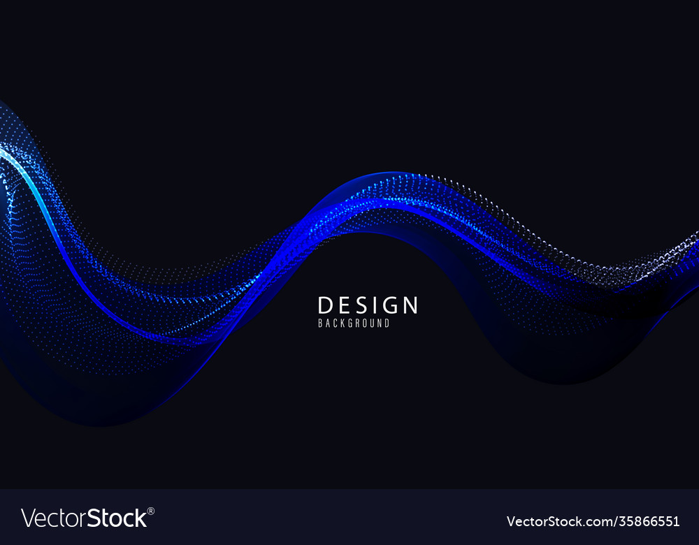 Abstract design element flowing particle Vector Image